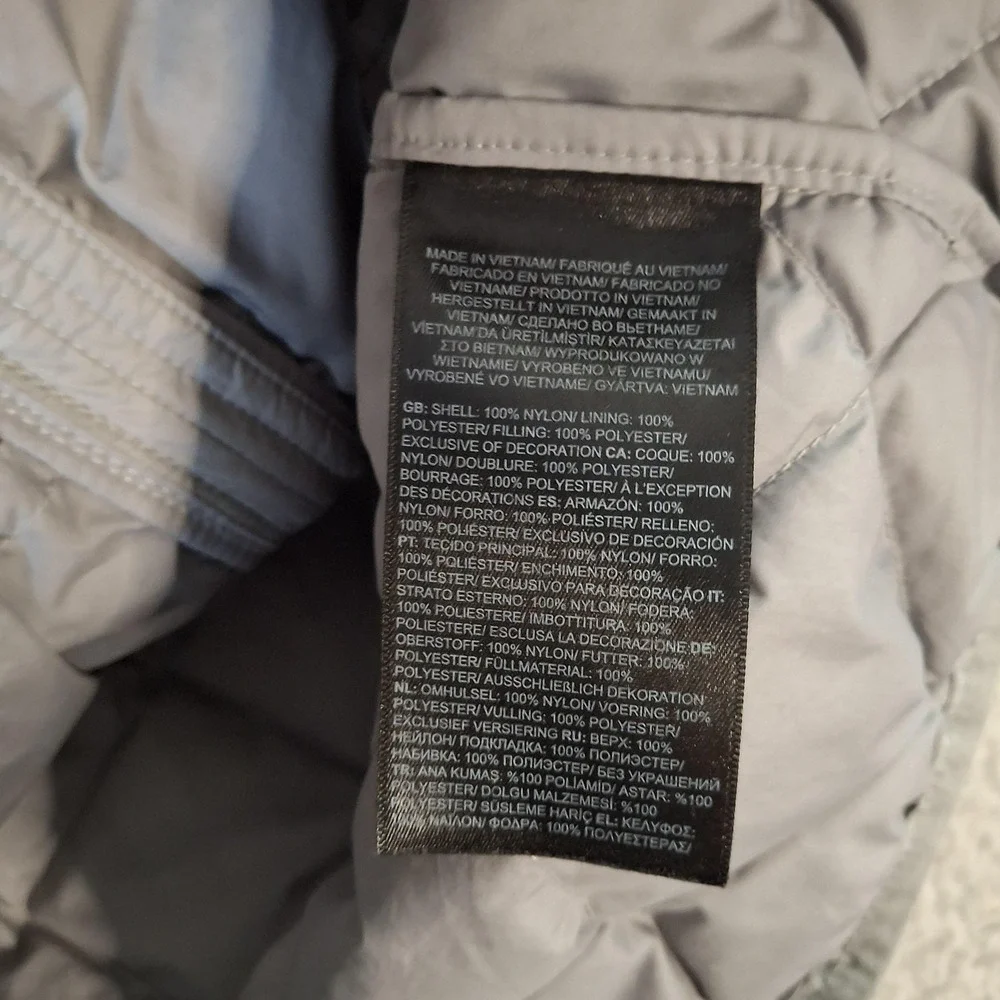 The North Face Parka Girls XL 14/16 Gray ThermoBall Eco Quilted Hooded Long Coat